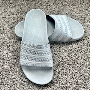 Adidas Originals Women’s adilette Slide Sandals, Blue Tint, Size 6